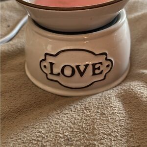 White Ceramic Love Wax Warmer
